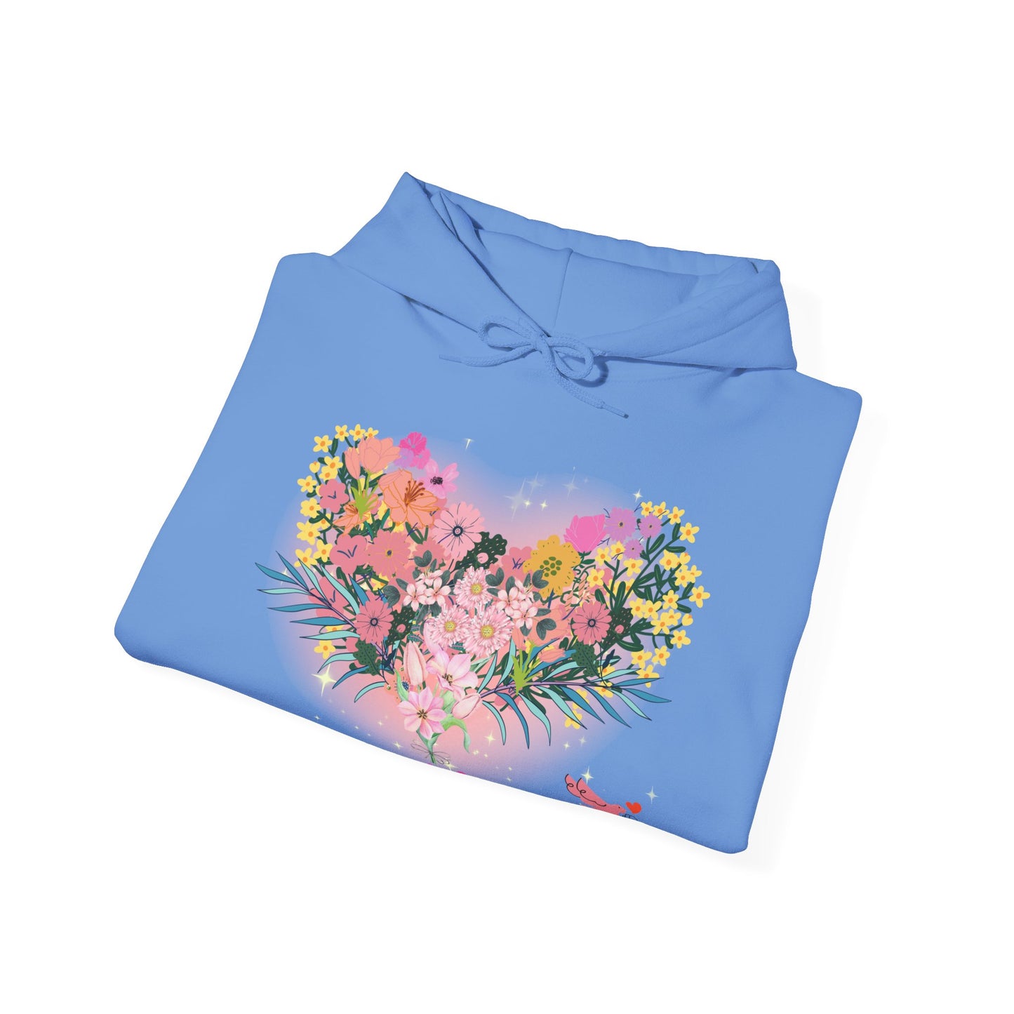 เสื้อสเวตเตอร์มีฮู้ดลายหัวใจและดอกไม้ - You Are Blossoming สำหรับผู้หญิง เสื้อแจ็คเก็ตสำหรับผู้ชาย เสื้อสเวตเตอร์แสนสบาย ลายดอกไม้ ของขวัญสำหรับเธอ