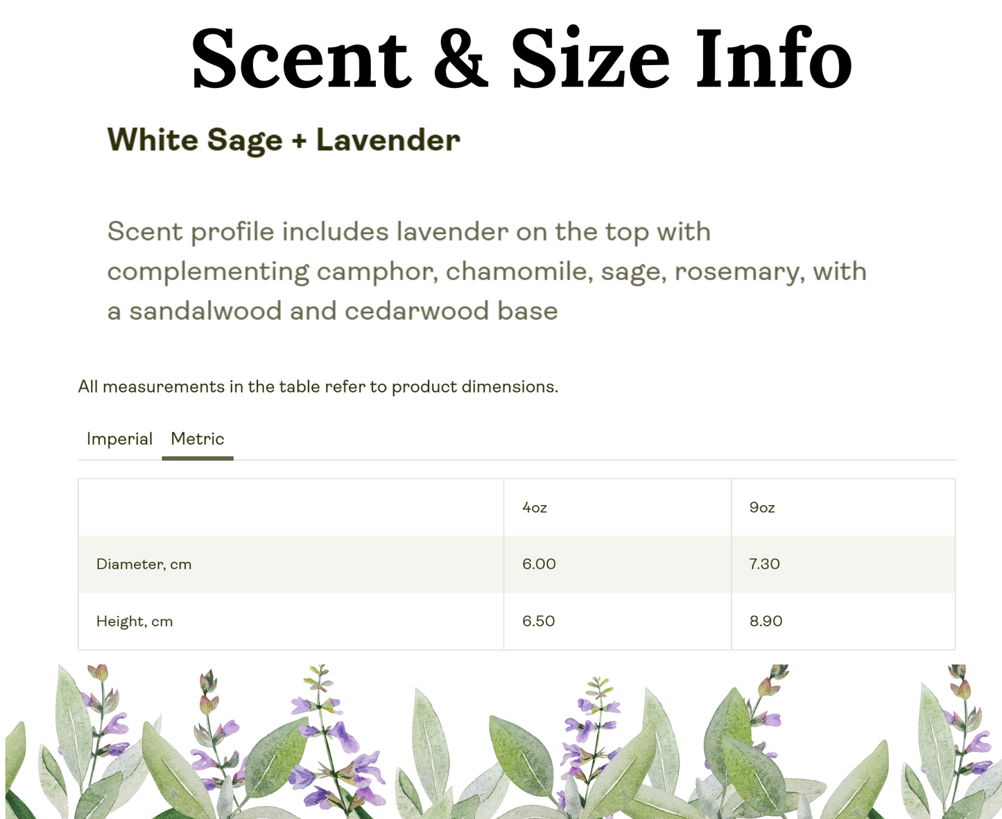 Find Your Harmony White Sage & Lavender Scented Soy Candle - Amber Jar - Relaxation & Wellness Gift