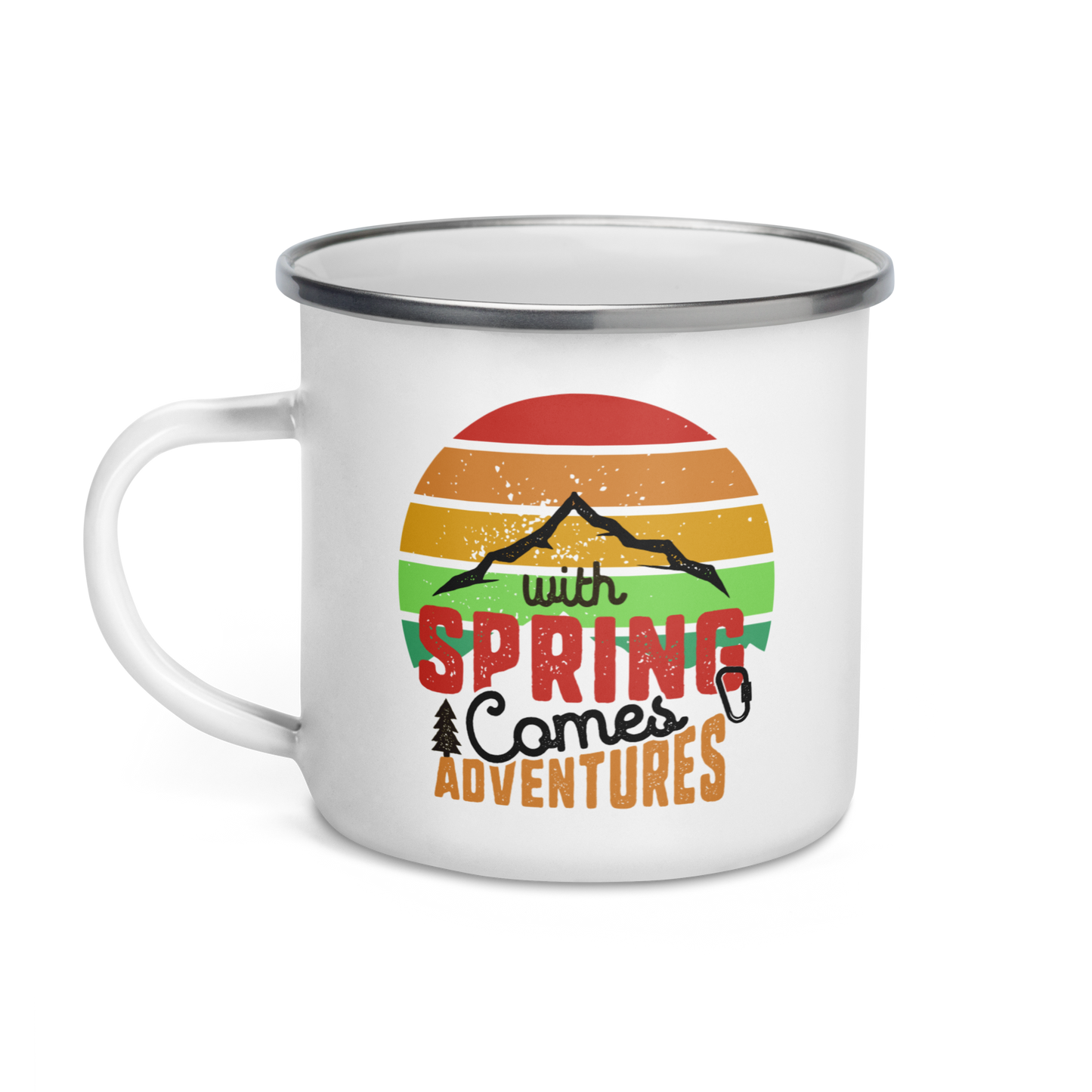 Classic Enamel Camping Mug: Lightweight, durable, and a nostalgic companion for all your outdoor adventures! Perfect for camping!