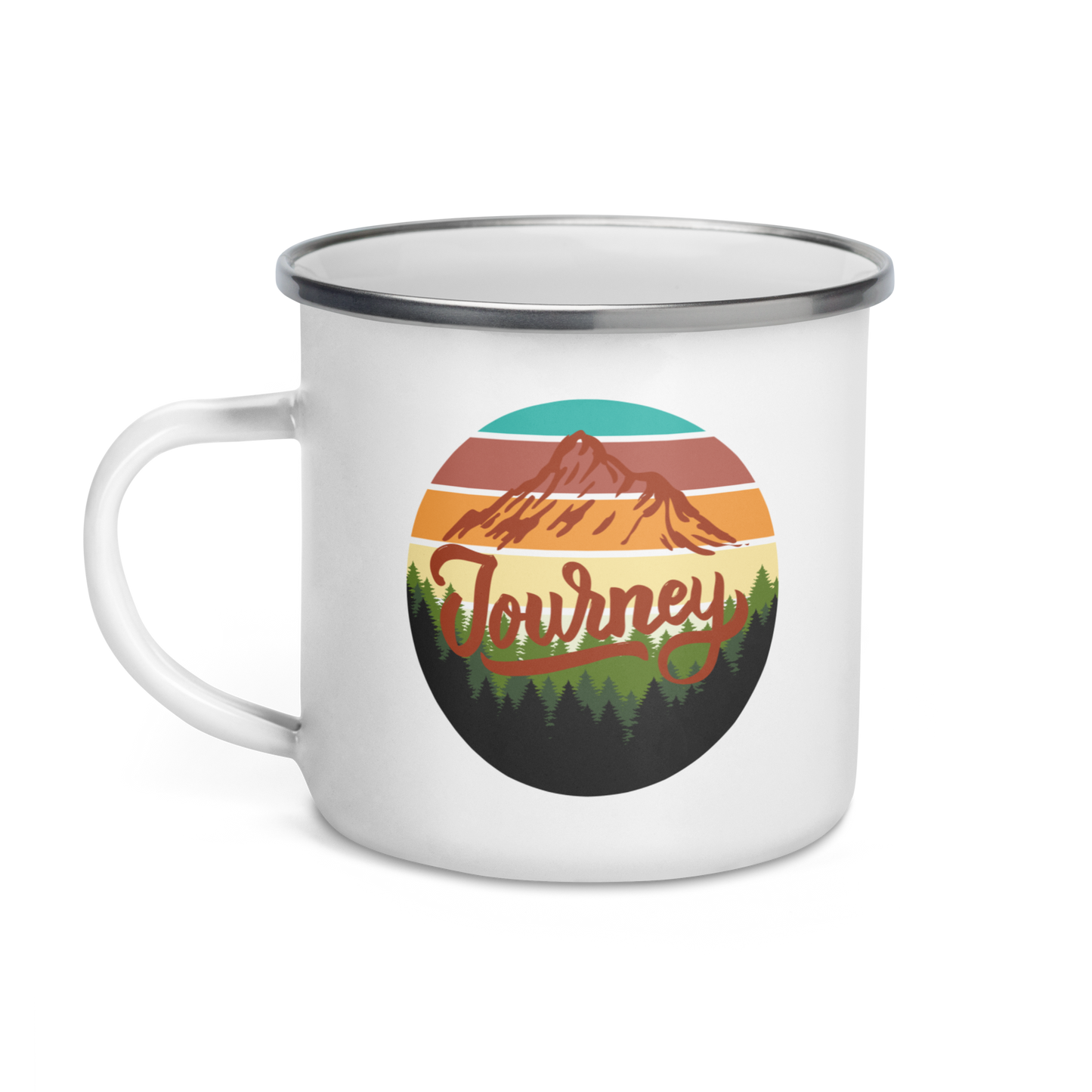 Classic Enamel Camping Mug: Lightweight, durable, and a nostalgic companion for all your outdoor adventures! Perfect for camping!