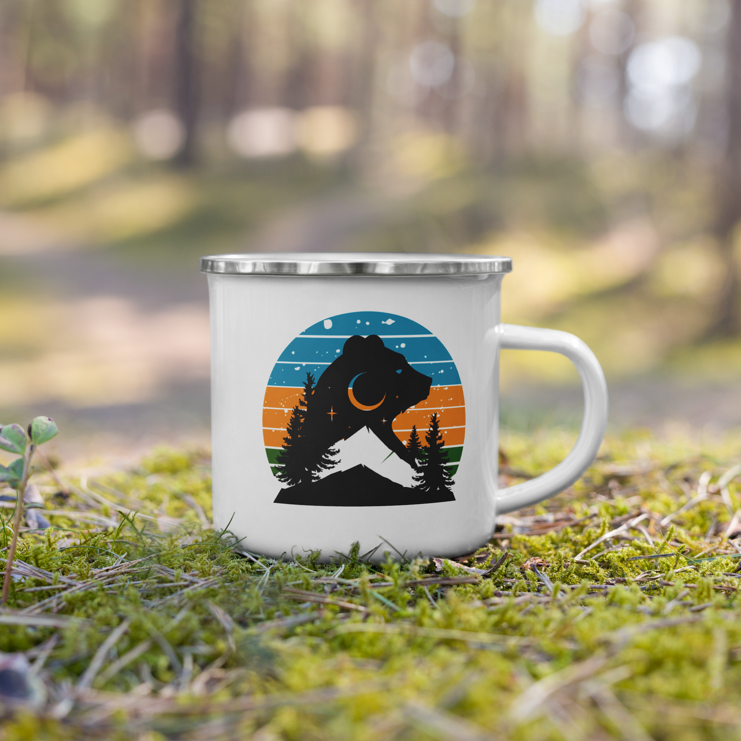 Classic Enamel Camping Mug: Lightweight, durable, and a nostalgic companion for all your outdoor adventures! Perfect for camping!