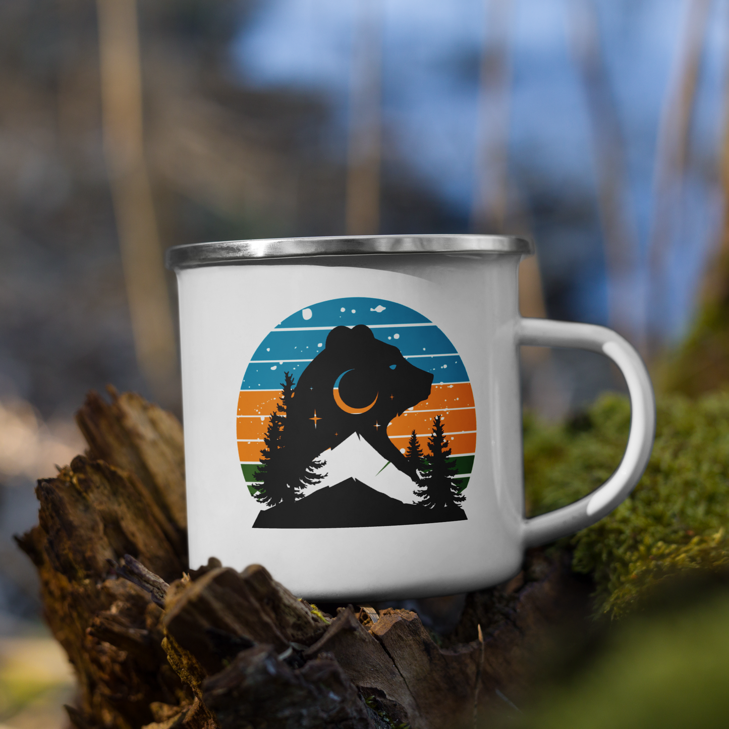 Classic Enamel Camping Mug: Lightweight, durable, and a nostalgic companion for all your outdoor adventures! Perfect for camping!