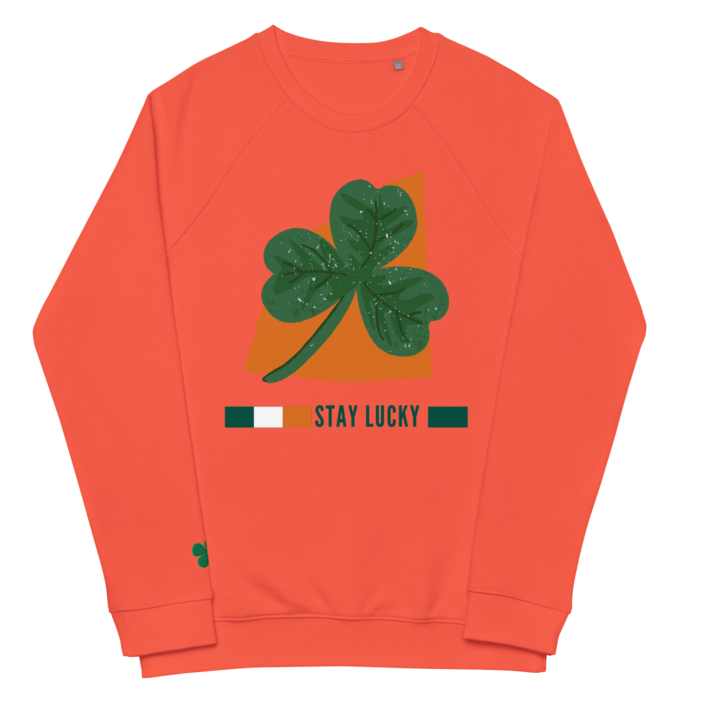 Unisex Organic Cotton Raglan Sweatshirt, Celebrate St. Patrick's Day with Soft Cotton & Comfort fashion